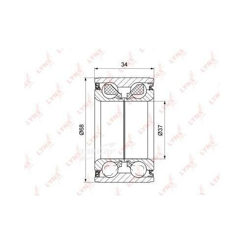 LYNXAUTO WB-1519 Подшипник зад.ступ. [34x37x68]