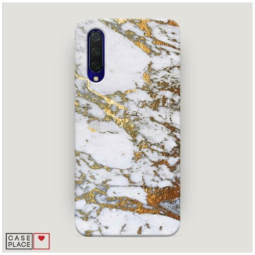 фото Чехол пластиковый xiaomi mi a3 lite белый мрамор case place