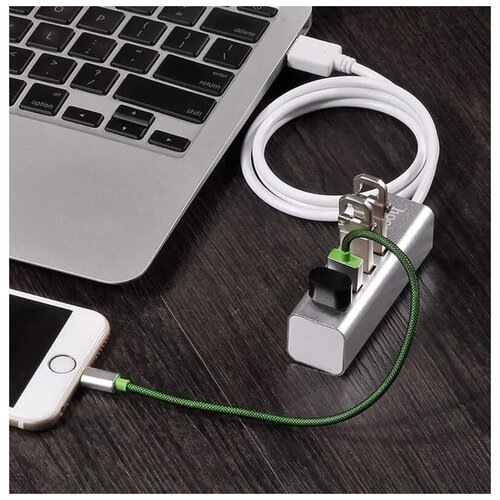 Hoco HB1 USB-хаб 4хUSB Line machine серый 56100₽