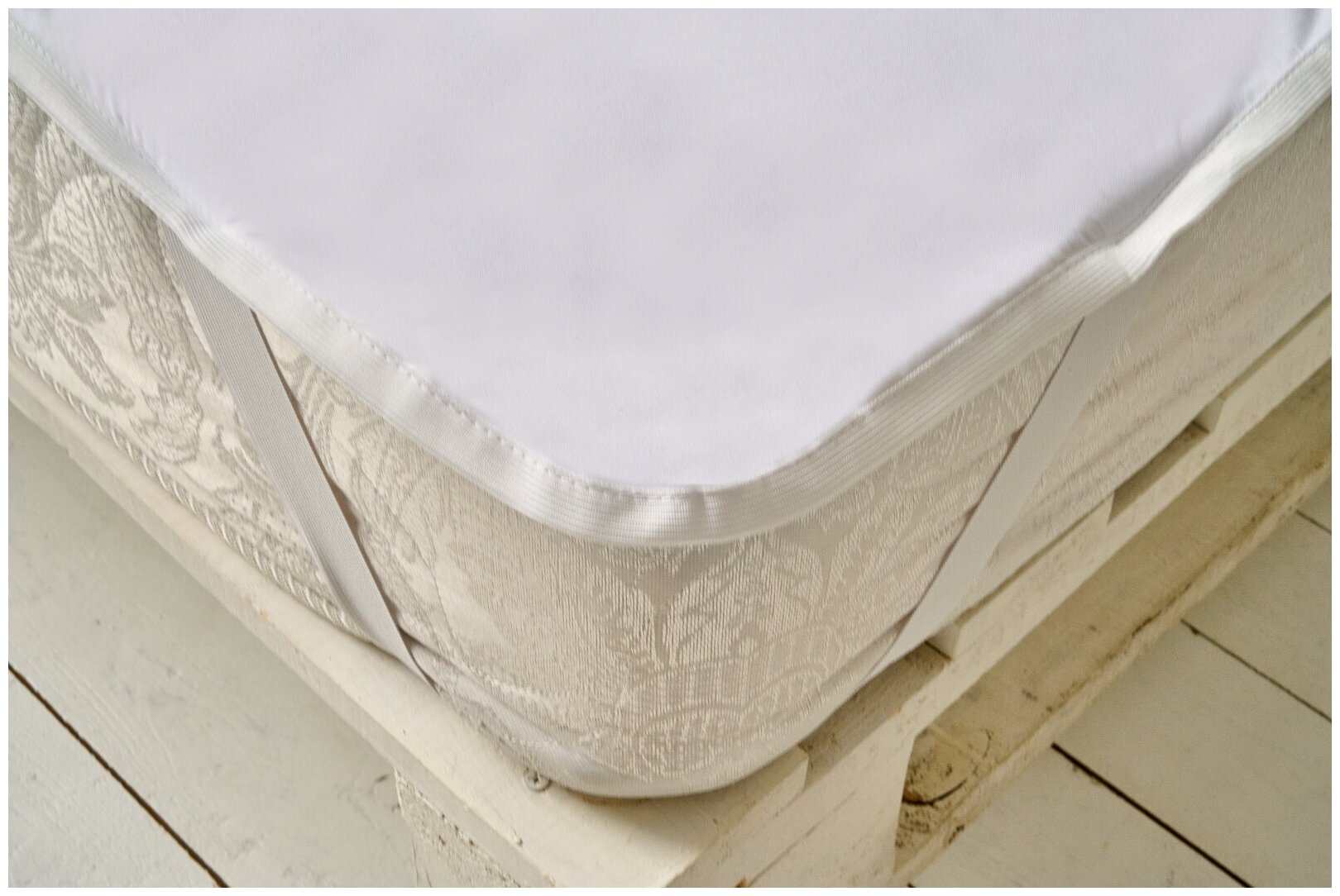 Наматрасник непромокаемый (водонепроницаемый) на резинке Поли-джерси Аквастоп 90х200 - фотография № 5