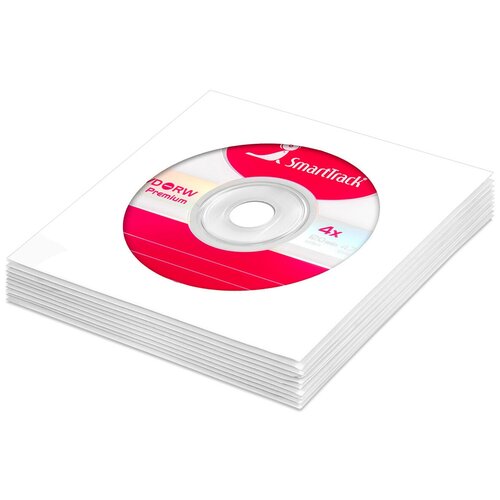 Перезаписываемый диск SmartTrack DVD-RW 4,7Gb 4x в бумажном конверте с окном, 10 шт.