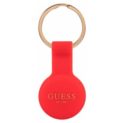 фото Guess для airtag чехол liquid silicone with ring red