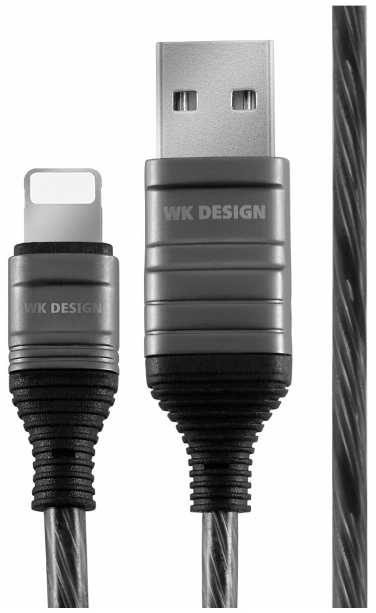 Кабель для Apple iPhone USB - Lightning WK Kutry Black 1m