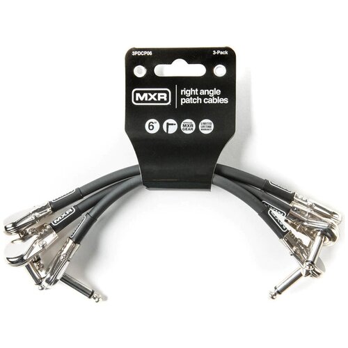 Гитарный патч-кабель, 15 см, 3 шт, джек-джек MXR 3PDCP06