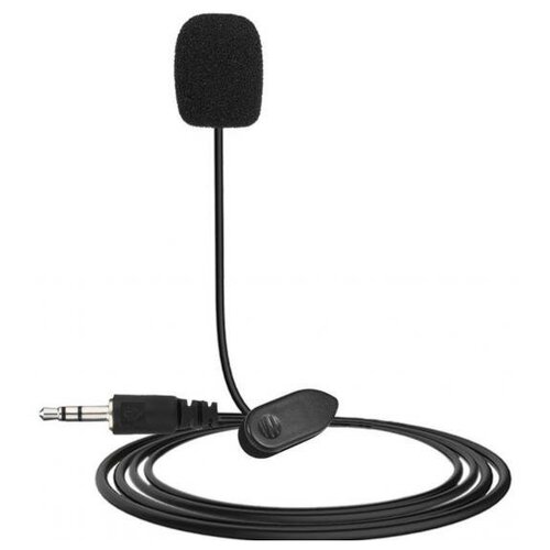 Микрофон петличный GSMIN M01 3.5 мм (1.5 м) (Черный)