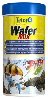 Корм для травоядных хищных и донных рыб Tetra WaferMix 15 г (сашет) таблетки с добавлением креветок (2 шт)