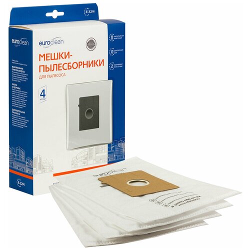 Мешки-пылесборники Euroclean синтетические 4 шт для пылесоса VS01G500RU SMILY 1016₽