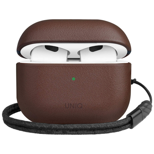 Чехол Uniq Terra Genuine Leather with wrist strap для AirPods 3 (AIRPODS(2021)-TERBWN), коричневый