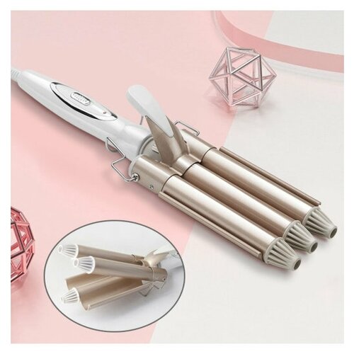 Плойка-щипцы GM1988 трехволновая с керамическим покрытием Профессиональная плойка - тройная волна Щипцы волны Лучший утюжок для создания локонов 134800₽