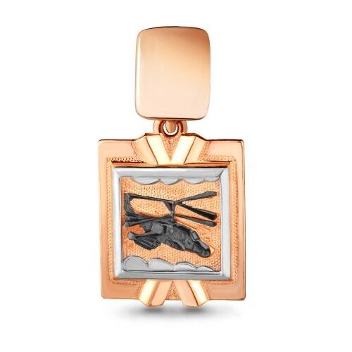 фото Подвеска из золочёного серебра верталёт aquamarine а16081-пк diamant-online