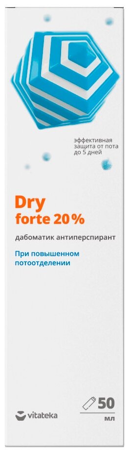 Vitateka Антиперспирант Dry forte 20 % (спиртовой) дабоматик