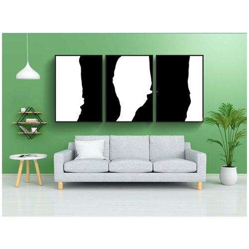 фото Набор модулных постеров для интерьера "силуэт, пары, прыжки" 60x90 см. в тубусе, без рамки lotsprints