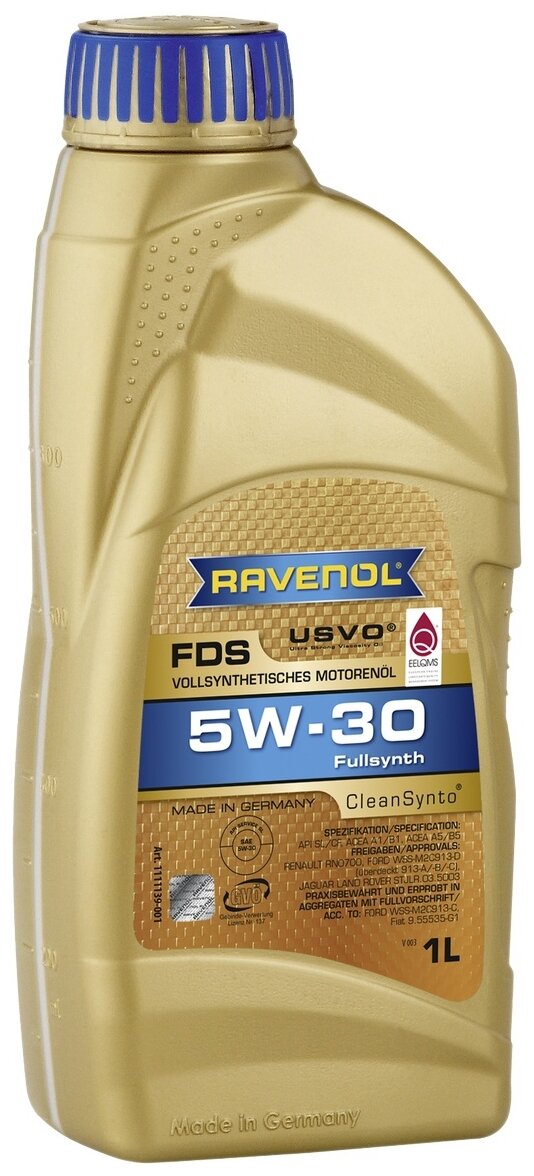 Синтетическое моторное масло RAVENOL FDS SAE 5W-30, 1 л