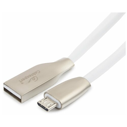 Micro USB кабель Cablexpert CC-G-mUSB01W-1.8M кабель usb 2 0 cablexpert cc g usbc01o 1m am type c серия gold длина 1м оранжевый