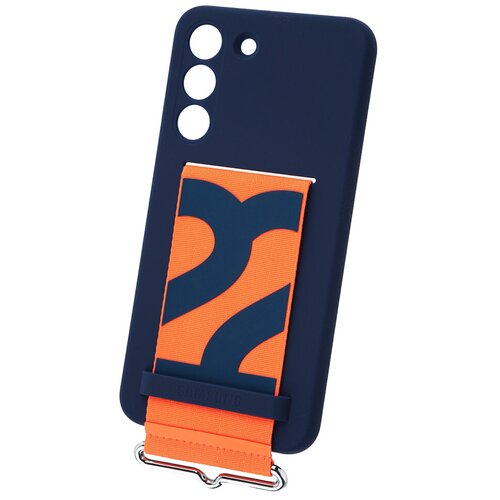 Панель-накладка Samsung Silicone with Strap Cover Dark Blue для Samsung Galaxy S22