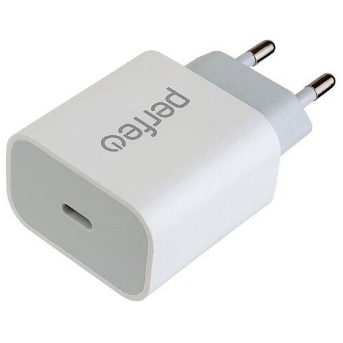 фото Зарядное устройство perfeo usb type-c white i4641