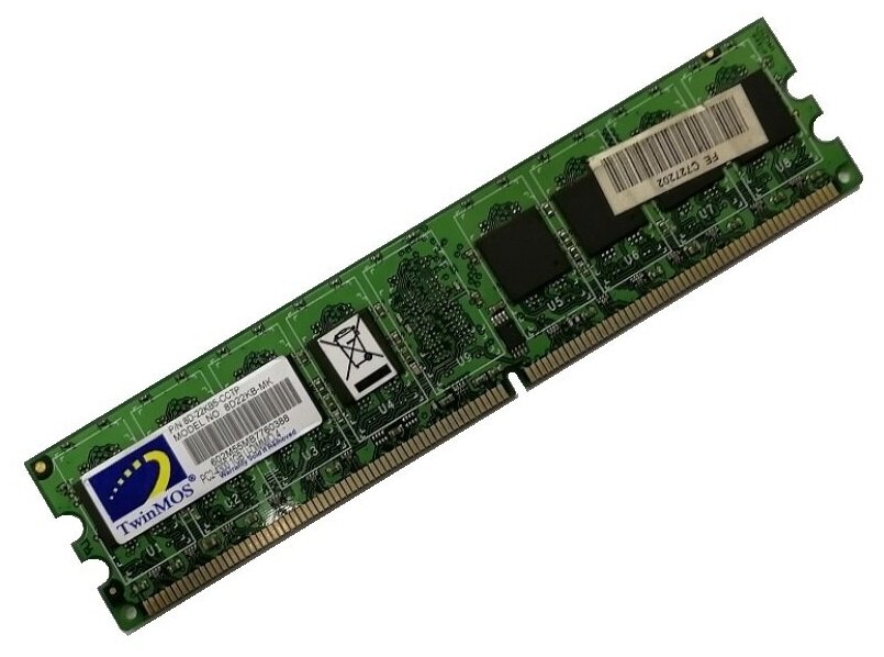 ОЗУ Dimm 1Gb PC2-4200(533)DDR2 TwinMOS 8D-22KB5-CCTP