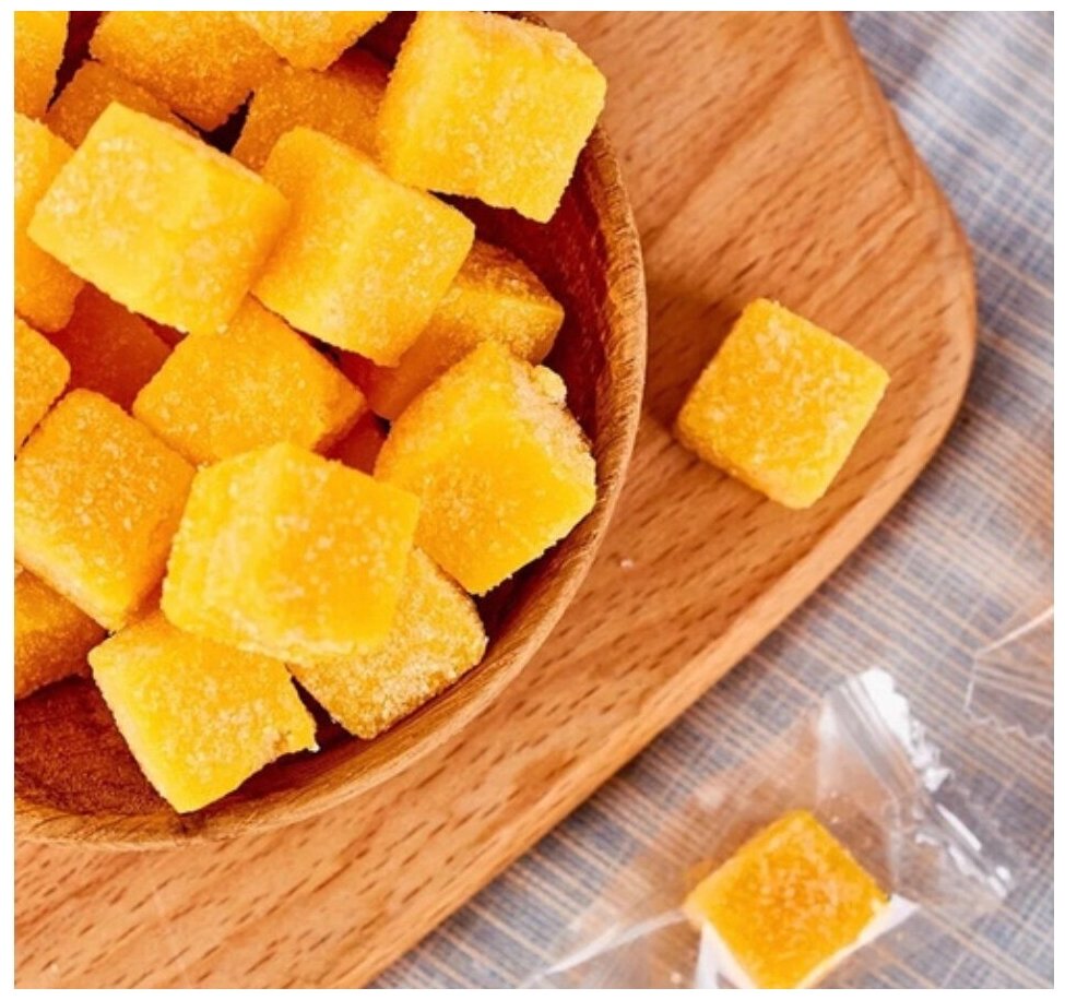 Жевательные конфеты из манго, манго кубики, 500 гр. - фотография № 3
