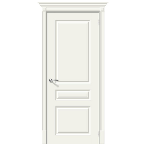 Белые двери эмаль Белая дверь эмаль Браво/Bravo Скинни-14 Whitey - Белая эмаль 1900x600