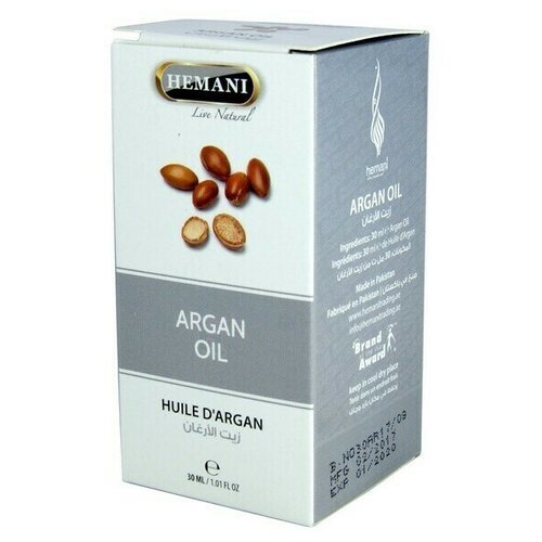 Масло арганы 100% Argan oil Hemani 30 мл