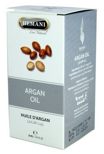 Масло арганы 100% Argan oil Hemani 30 мл