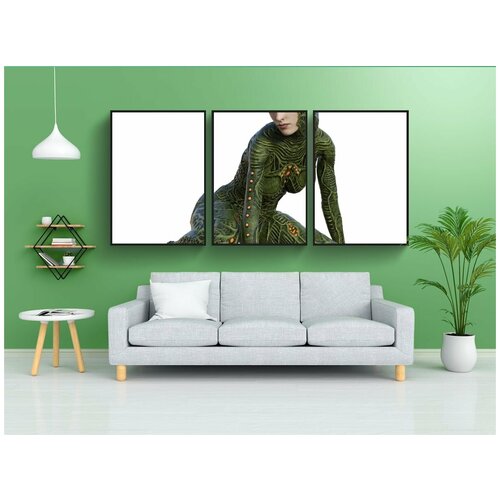 фото Набор модулных постеров для интерьера "женщина, научная фантастика, фантазия" 60x90 см. в тубусе, без рамки lotsprints