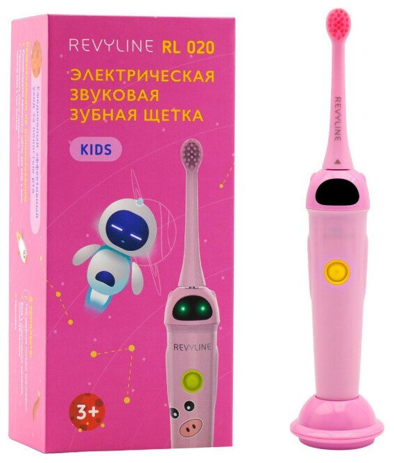 Электрическая зубная щетка Revyline RL 020 Kids (розовая) - фотография № 1