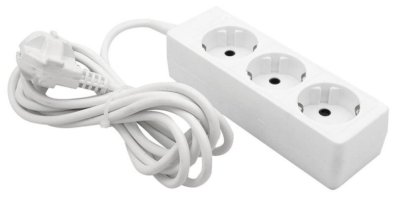 Удлинитель Gelberk GLK-3g/3m, 10А/3р/3,0м с заземлением/2200Вт