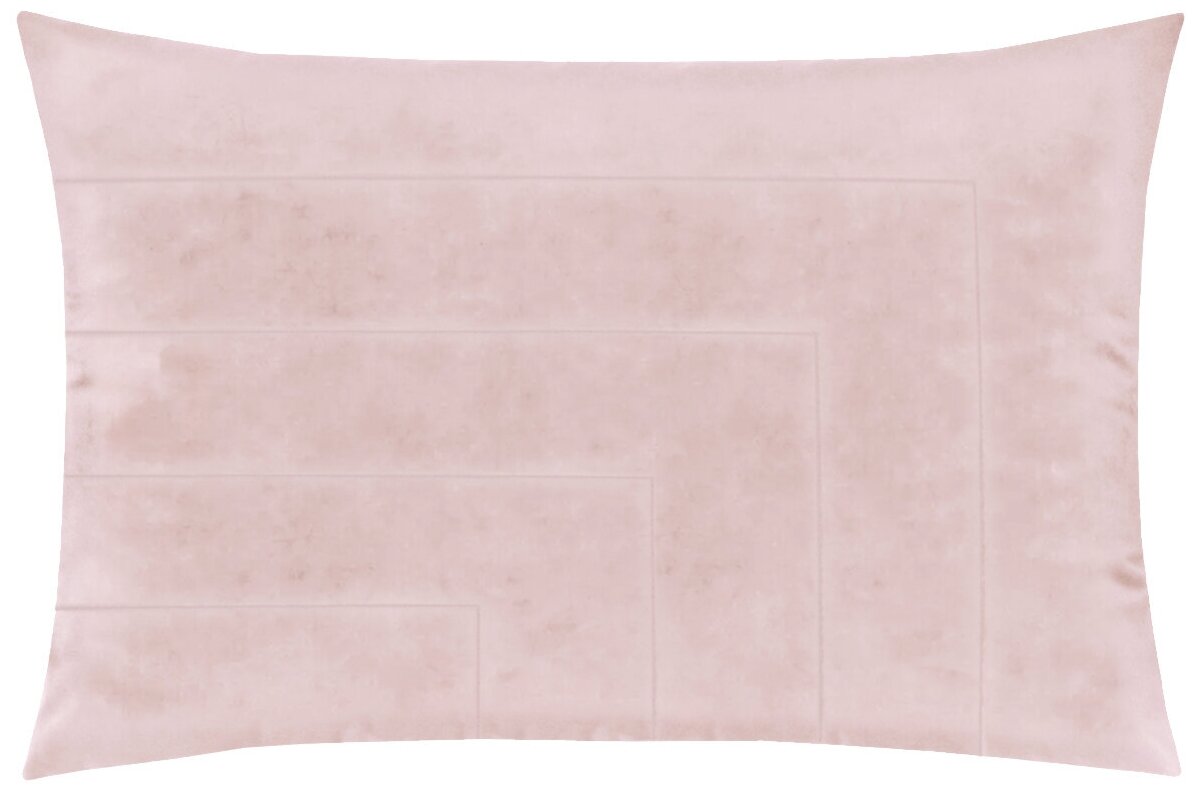 Наволочка - чехол для декоративной подушки на молнии Бархат АртДеко I пепельно-розовый, 65 х 45 см.