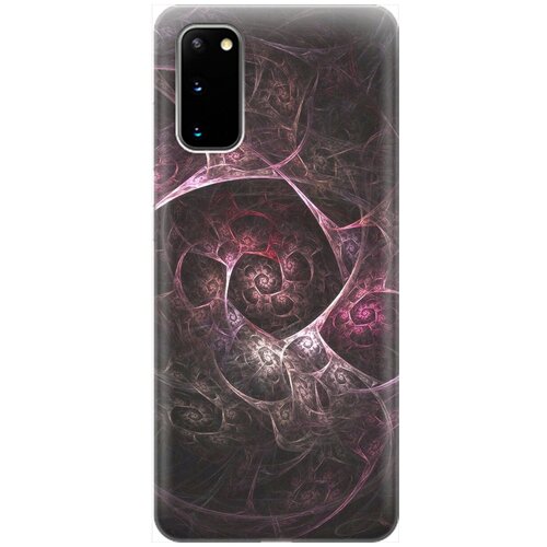 фото Ультратонкий силиконовый чехол-накладка для samsung galaxy s20 с принтом "темная абстракция" gosso