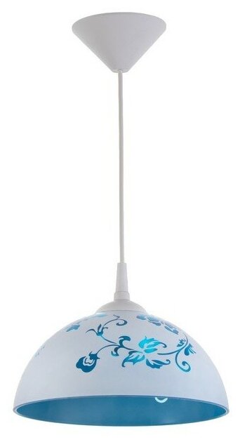 Светильник BayerLux Колпак "Рочелл" 1 лампа E27 40Вт белый-синий д.250