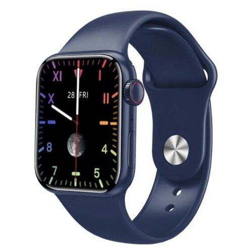 фото Умные часы hw56 plus kuplace/ smart watch hw56 plus / hw56+ с активной кнопкой и беспроводной зарядкой, синий