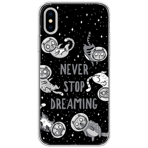 Силиконовый чехол на Apple iPhone XS / Айфон XS Never stop dreaming силиконовый чехол never stop dreaming на apple iphone 14 айфон 14