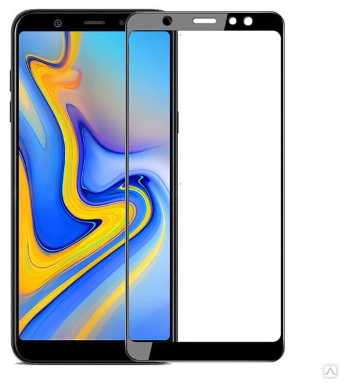 Защитное стекло на Samsung SM-A920F, Galaxy A9 (2018), 9D, черный, X-CASE