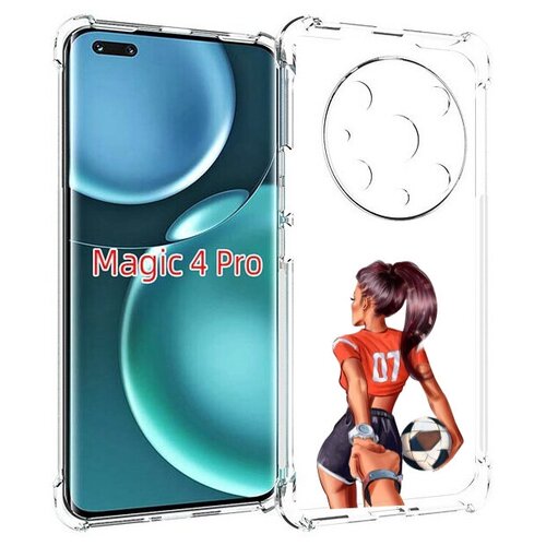Чехол MyPads Девушка-футболистка женский для Honor Magic4 Pro / Magic4 Ultimate задняя-панель-накладка-бампер