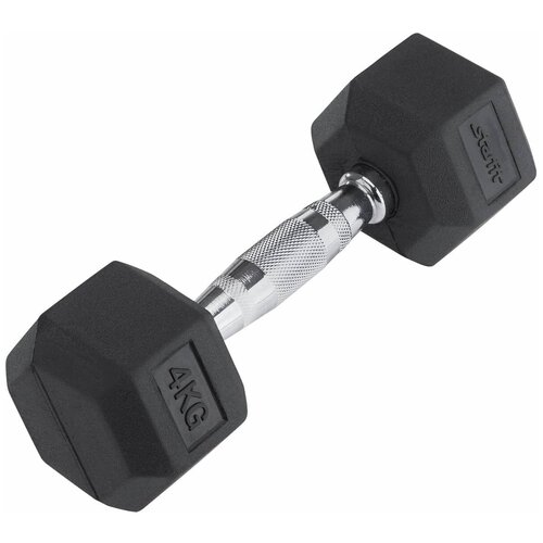 Гантель обрезиненная STARFIT DB-301 4 кг, черная