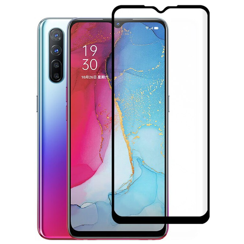 3D/5D защитное стекло MyPads для OPPO Reno 3 Pro 5G с закругленными изогнутыми краями которое полностью закрывает экран / дисплей по краям с олео.