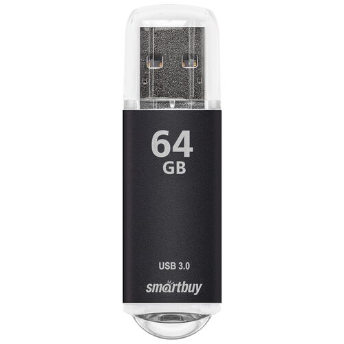 Флешка SmartBuy V-Cut USB 3.0/3.1 64 ГБ, 1 шт., серебристый