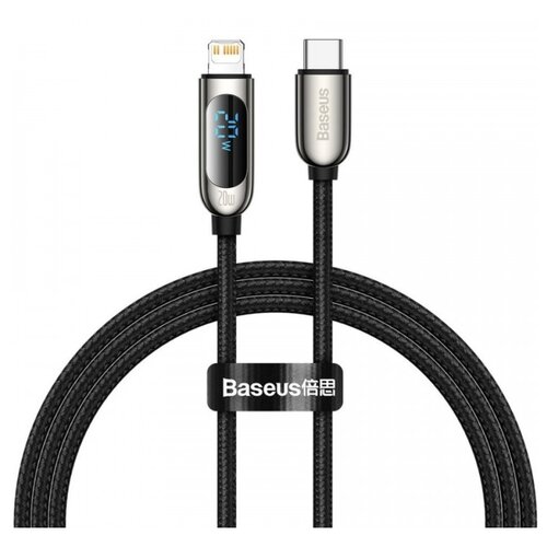 Кабель Baseus Display Fast Charging Data Cable Type-C to Lightning 20W 1m (CATLSK-01, CATLSK-06) черный