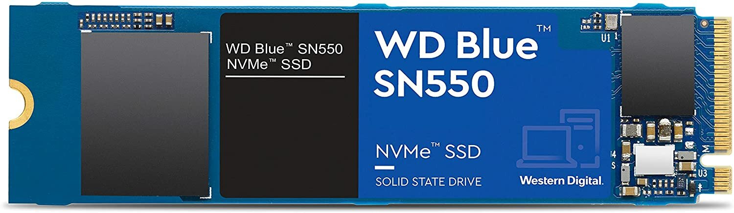 SSD накопитель 250ГБ WD Blue SN550 WDS250G2B0C, M.2 2280, PCI-E x4, NVMe