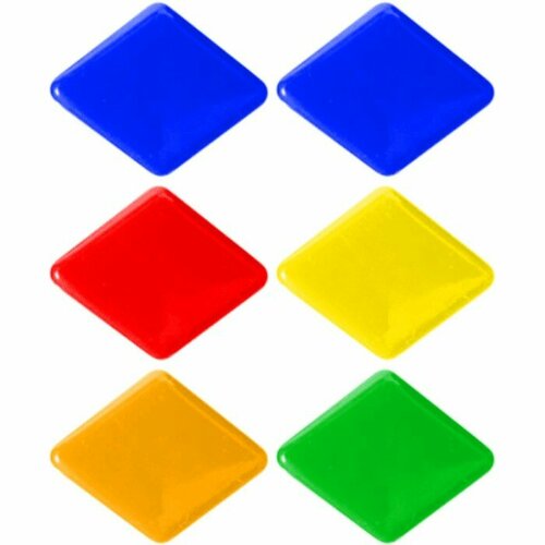DeVENTE Магниты для досок 30 мм, 6 штук, deVENTE RHOMBS, микс х 4 цвета, картонная коробка