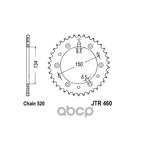 Звезда Мотоциклетная Jt Jtr460.42 JT Sprockets арт. JTR460.42