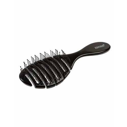 Расческа для волос Zinger продувная массажная черная расческа лопатка профессиональная массажная щетка для волос массажная для волос