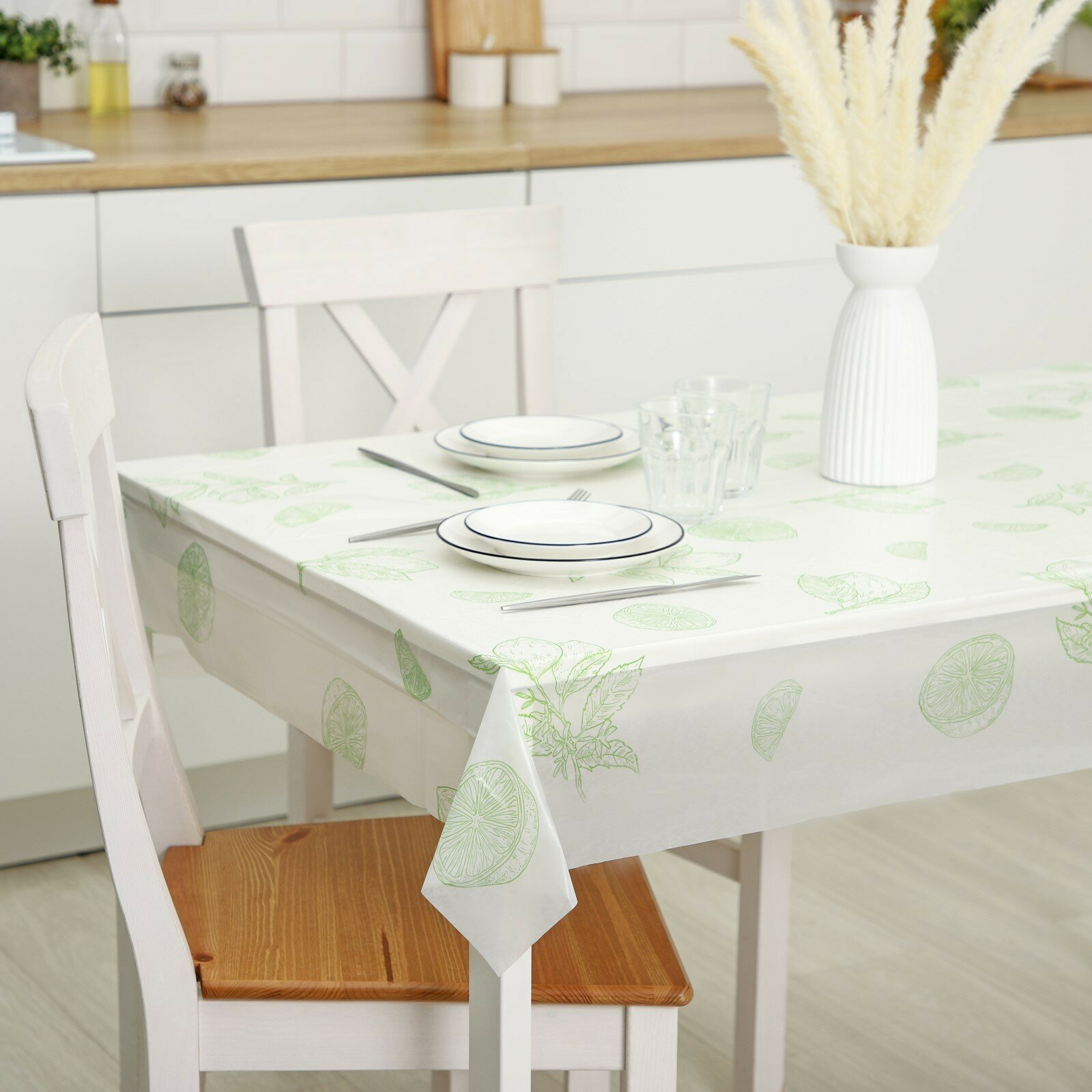 фото Скатерть без основы одноразовая «Лимоны», 110×150 см