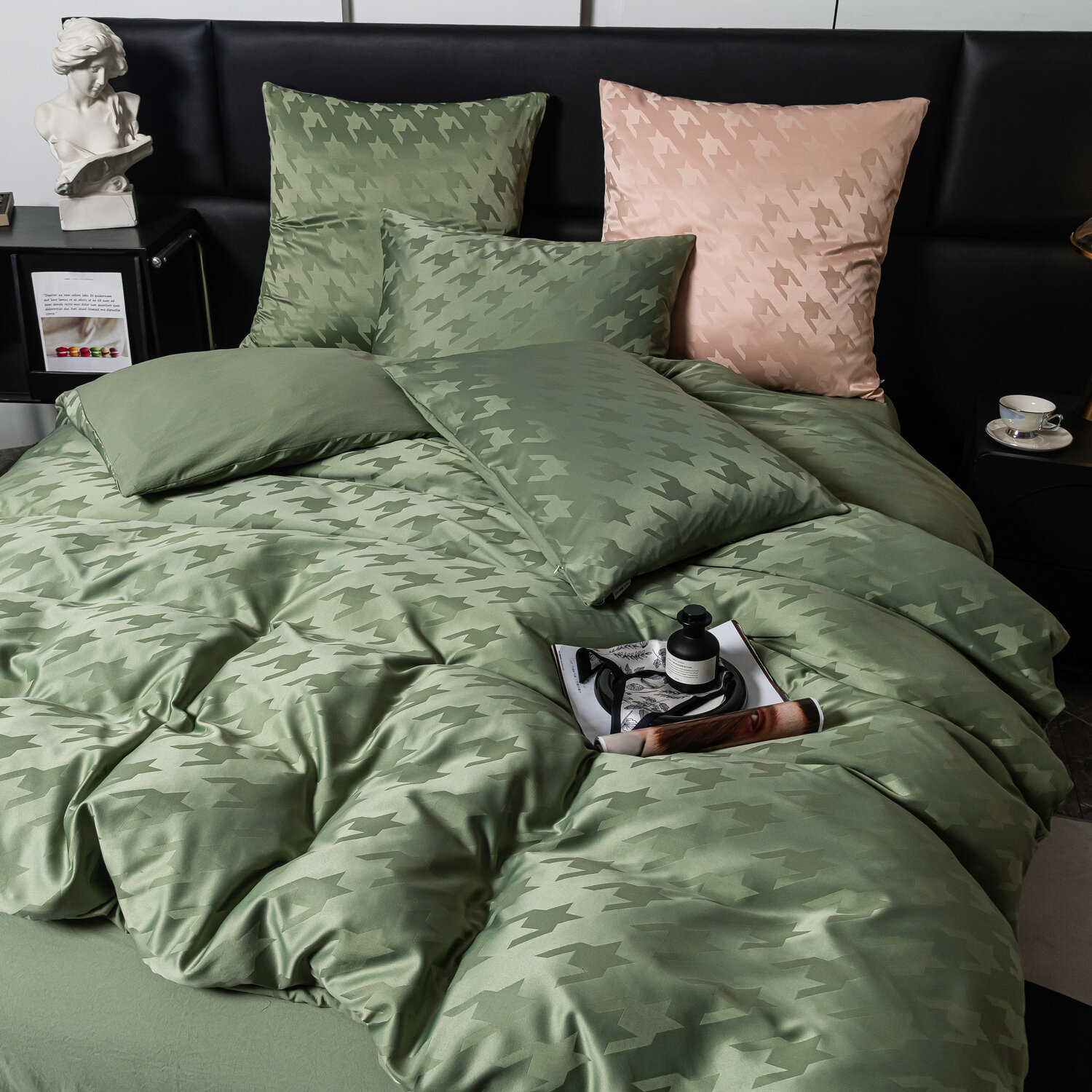Комплект постельного белья 2 спальный Сатин Жаккард GC004, 70х70 - фотография № 2