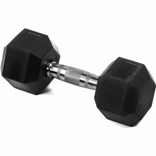 Гантель гексагональная Lite Weights обрезиненная 3185LW, 9кг