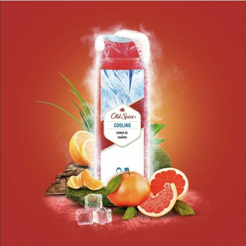 Old Spice Сooling гель для душа и шампунь 2 в 1 Охлаждающий мужской 400 мл 395₽