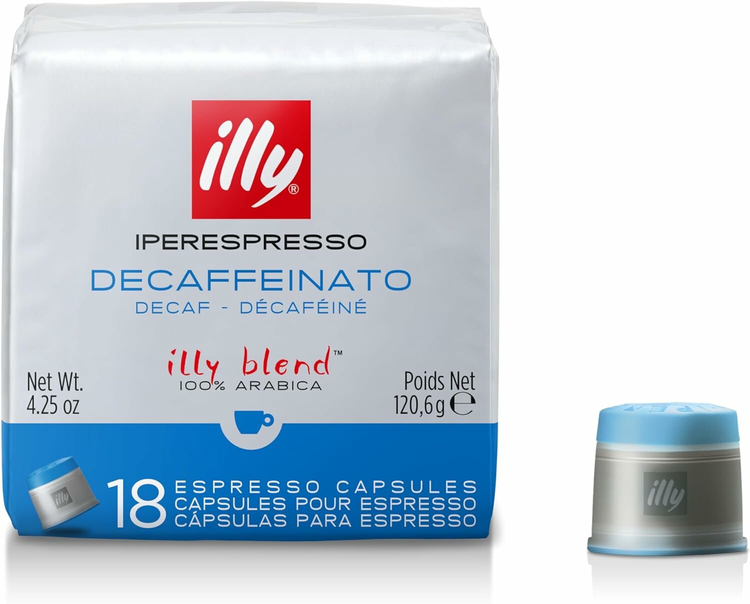 Кофе illy в капсулах iperEspresso (ipso), средней обжарки, без кофеина, 18 капс