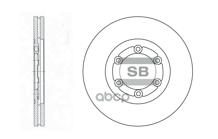 SANGSIN BRAKE SD2008 Диск тормозной передний KIA Bongo II 2003-> /Vent D=261mm SANGSIN BRAKE SD2008