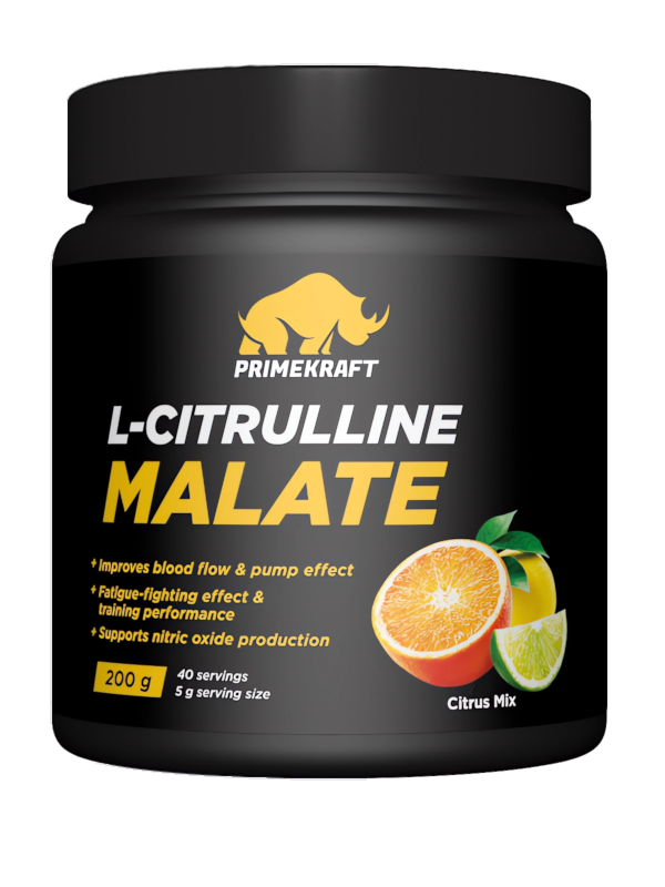 Аминокислоты отдельные, Prime Kraft, L-Citrulline Malate, 200 г, Цитрусовый микс